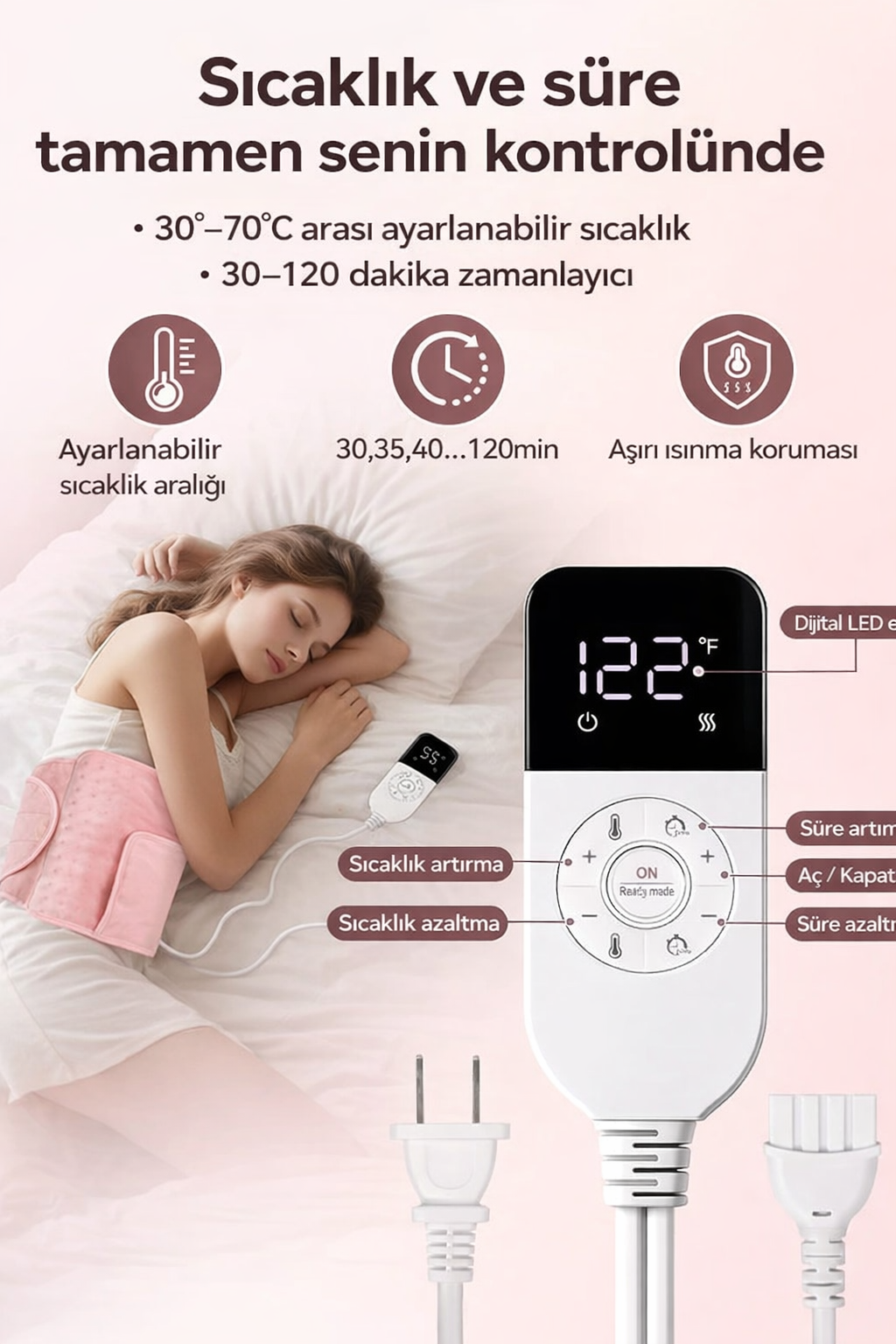 Velorin Regl Ağrısı Isıtıcı Masaj Kemeri